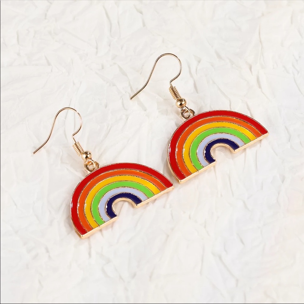New Classic Charm Dangle Cute Rainbow Earrings - Picture 11 of 14